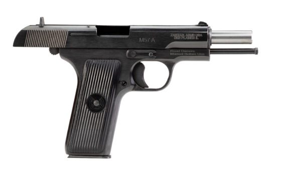 m57a pistol blued open slide right angle