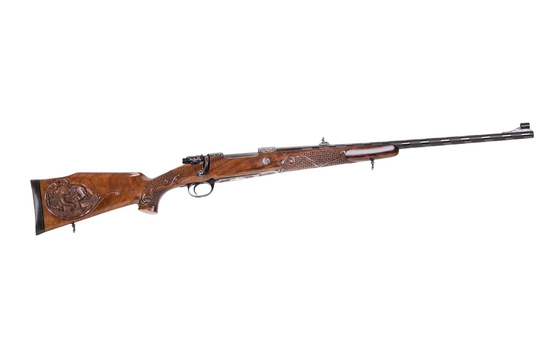 engraved bolt action rifle Mauser m 70 exclusive