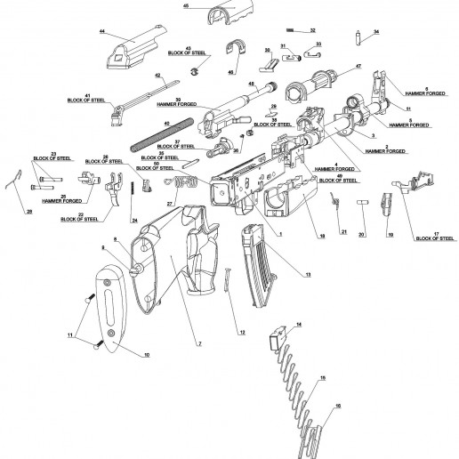 zpap m70 firearm exploded zoom in detail view