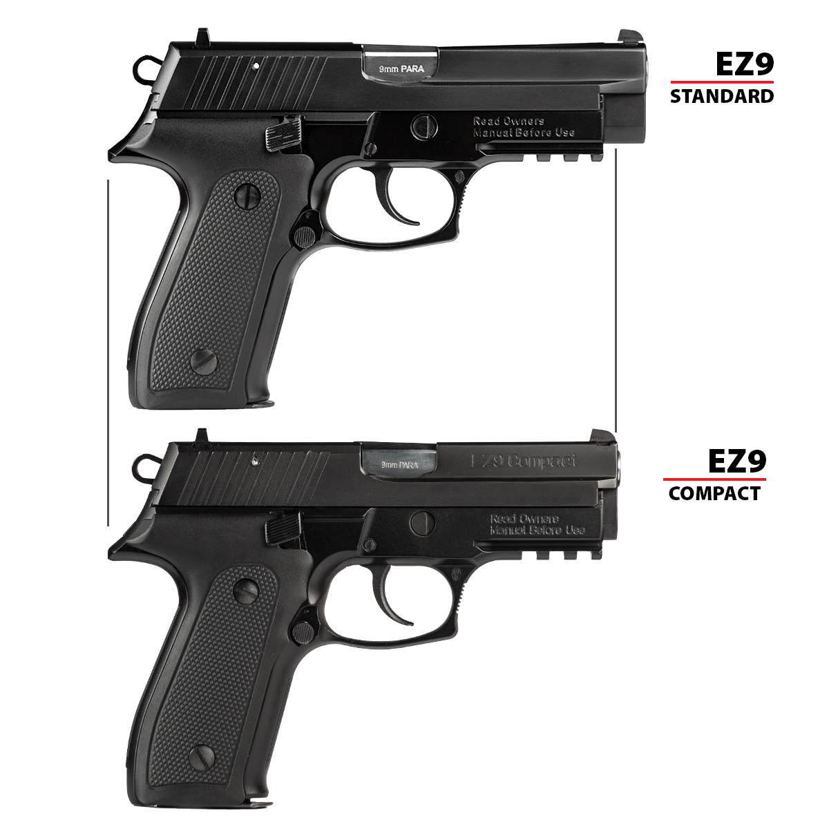 ez9 pistol standard compact compare view