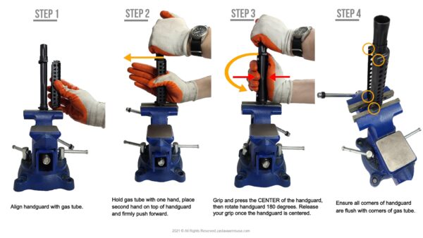 chart how to assemble install upper hand guard gas tube easy
