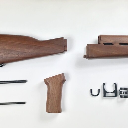 walnut wooden hand guard set accessories butt stock upper lower handguard grip