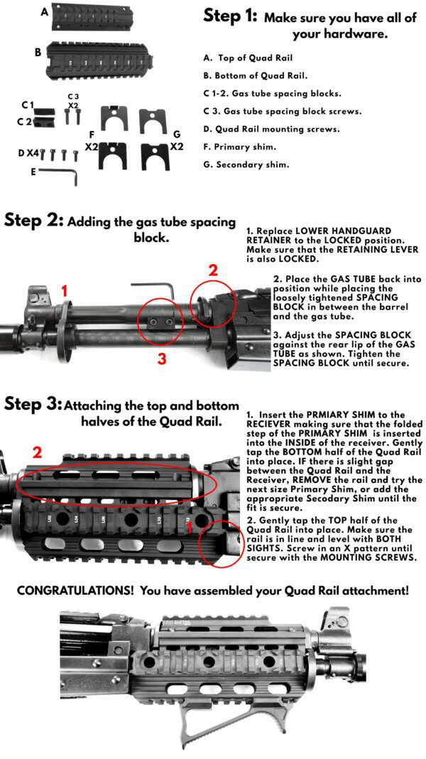 installation quad rail zpap pistol 1913 rail