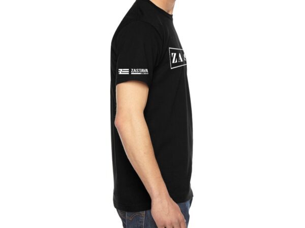 sleeve detail logo zastava arms blk tshirt