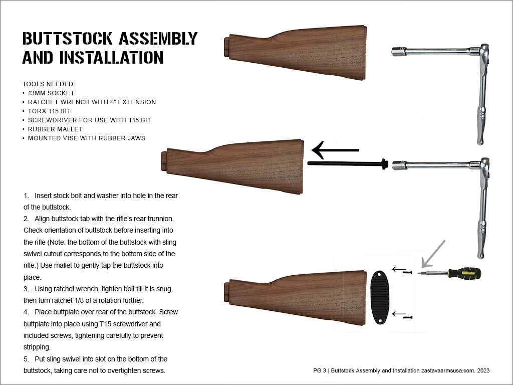 installation instructions buttstock assembly
