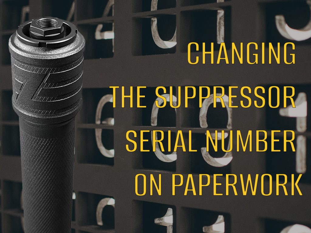 change the suppressor serial number