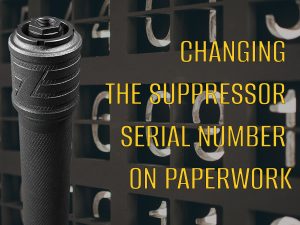 change the suppressor serial number