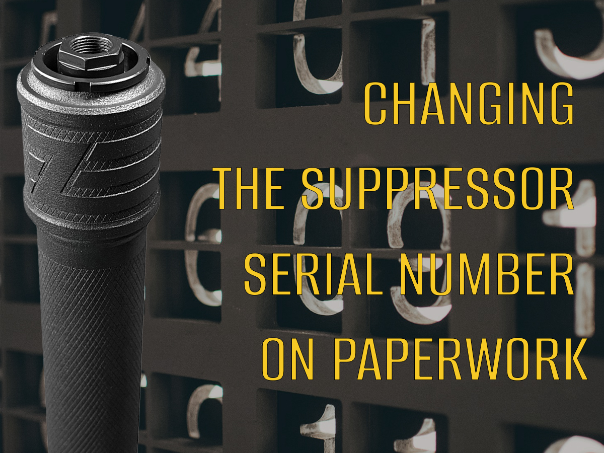 change the suppressor serial number