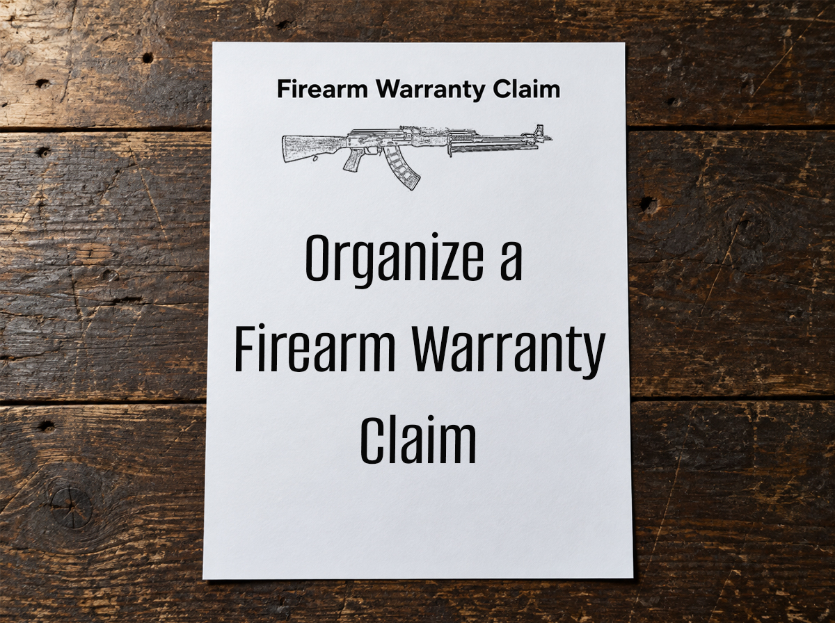 Prepare a firearm warranty claim with accurate model details, purchase records, clear photos, and a factual description of the issue.